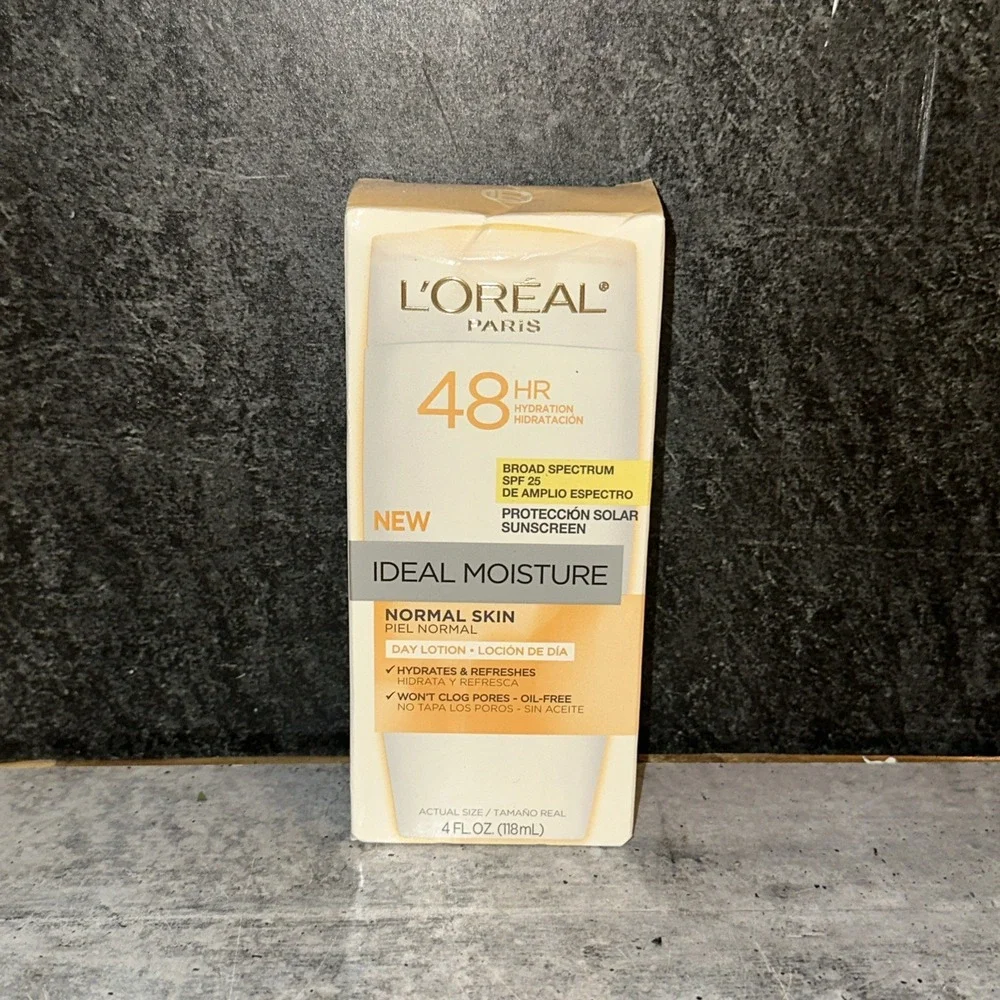 L'OREAL PARIS 48HR IDEAL MOISTURE NORMAL SKIN  SPF 25 4.0 oz